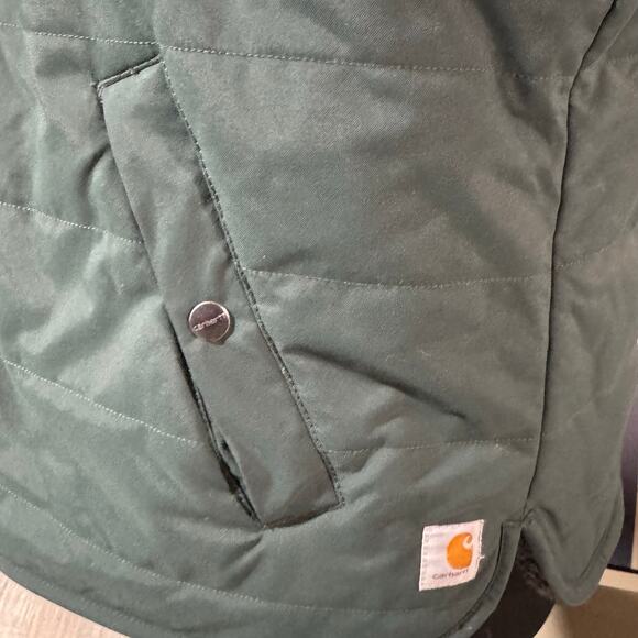 Carhartt Women's Reversible Sherpa Quilted Vest Green Size XL/XXL Moss Workwear - Picture 6 of 10